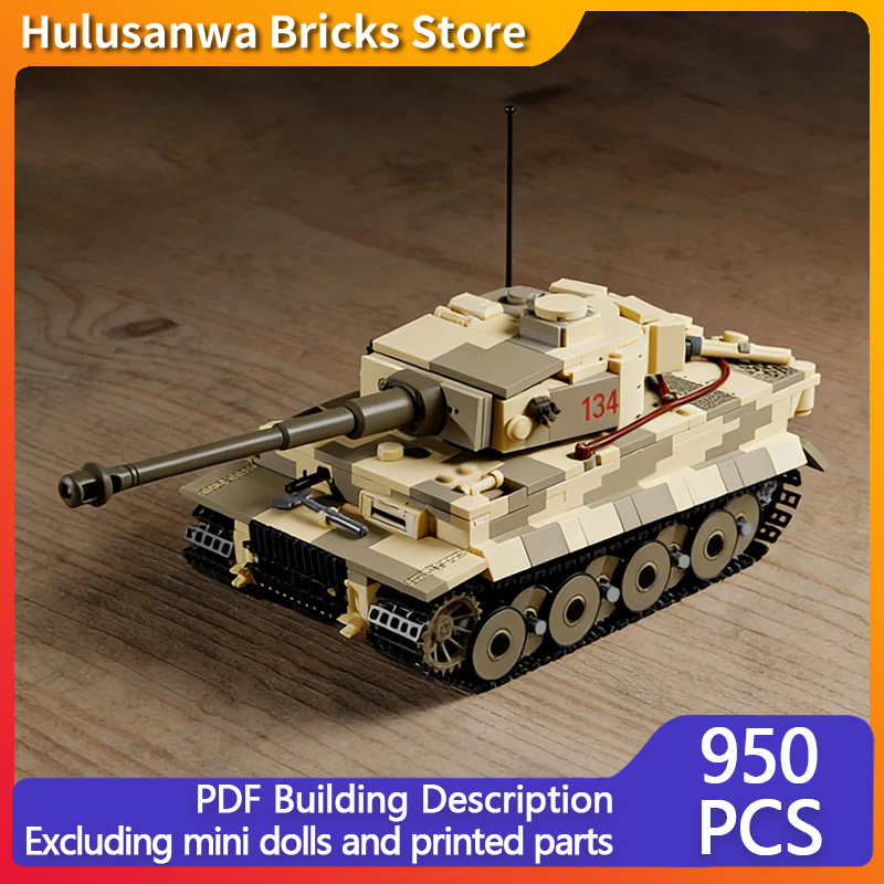 Heavy Equipment Lego - Тяжелый военный танк-конструктор MOC: Модульные строительные