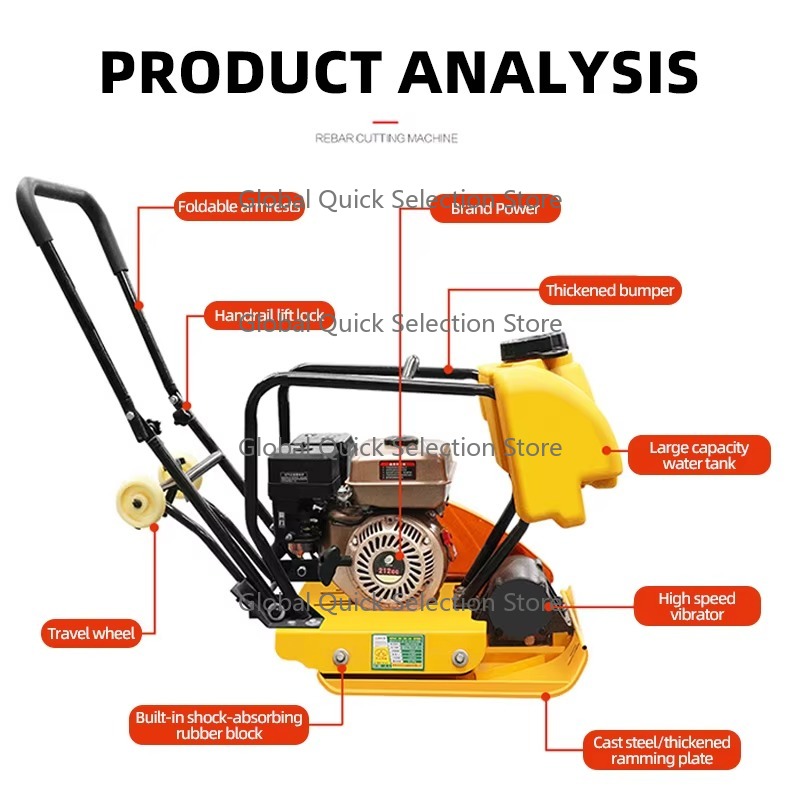 Виброплита дизельная 6.5 л.с., – обзор и цена Plate Compactor Vibrator