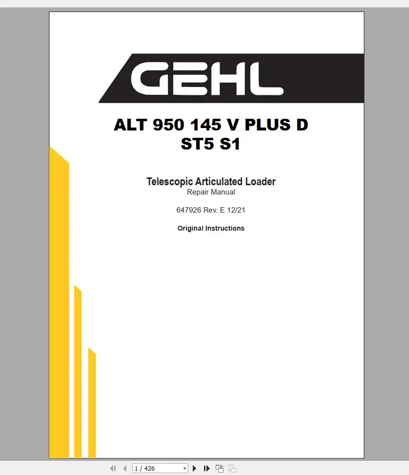 SpecDiag GEHL Machinery Heavy  – обзор и цена Heavy Equipment Pdf
